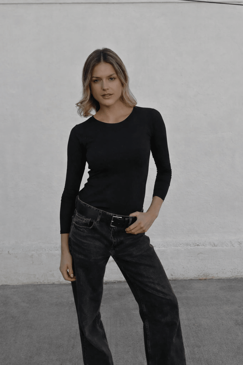 ANNE BASIC TOP NEGRO TOPS - Tienda Siete Mares