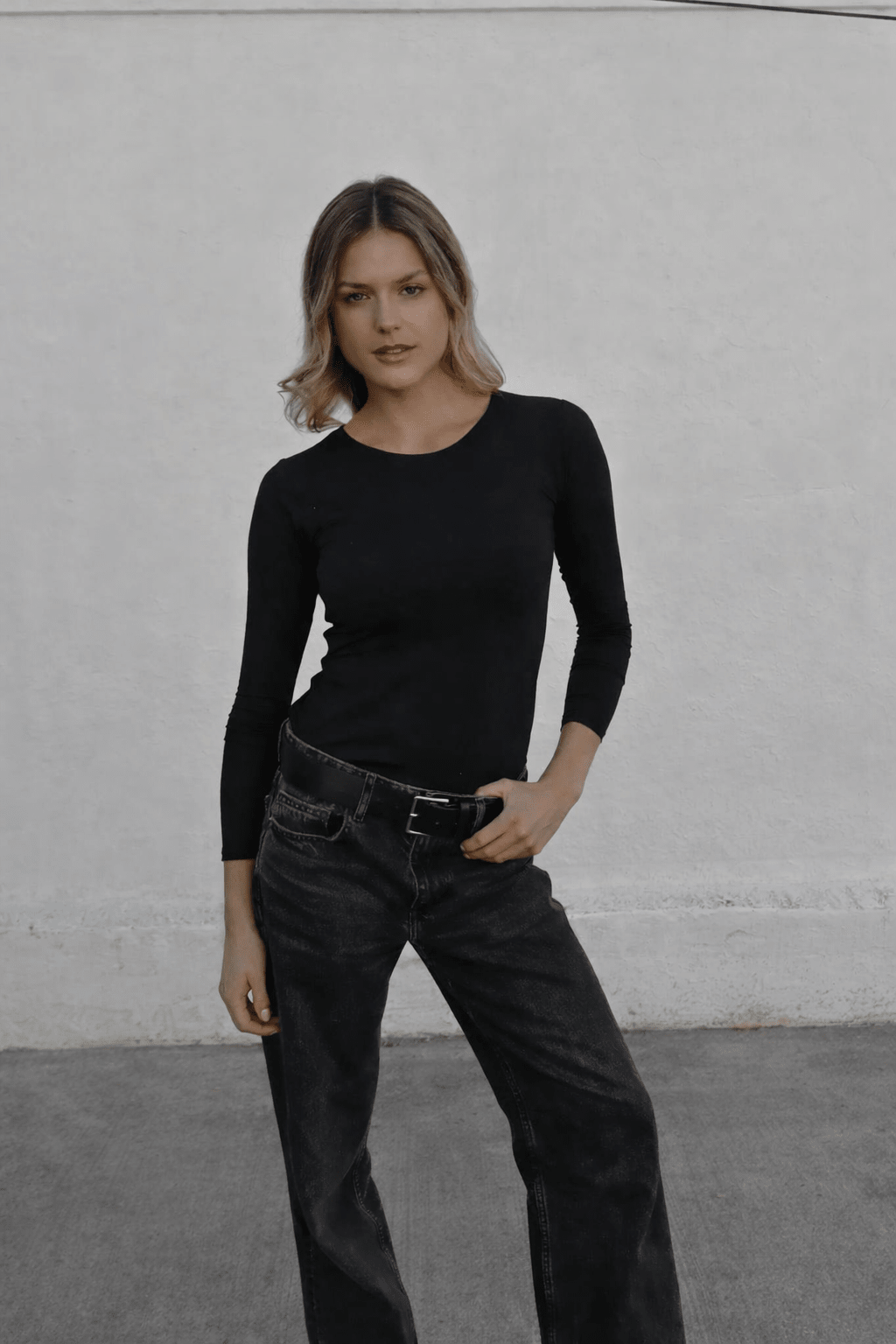 ANNE BASIC TOP NEGRO TOPS - Tienda Siete Mares