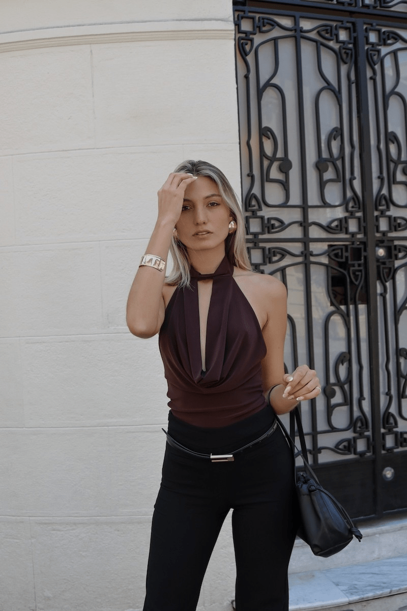 BELINDA TOP CAFÉ TOPS - Tienda Siete Mares