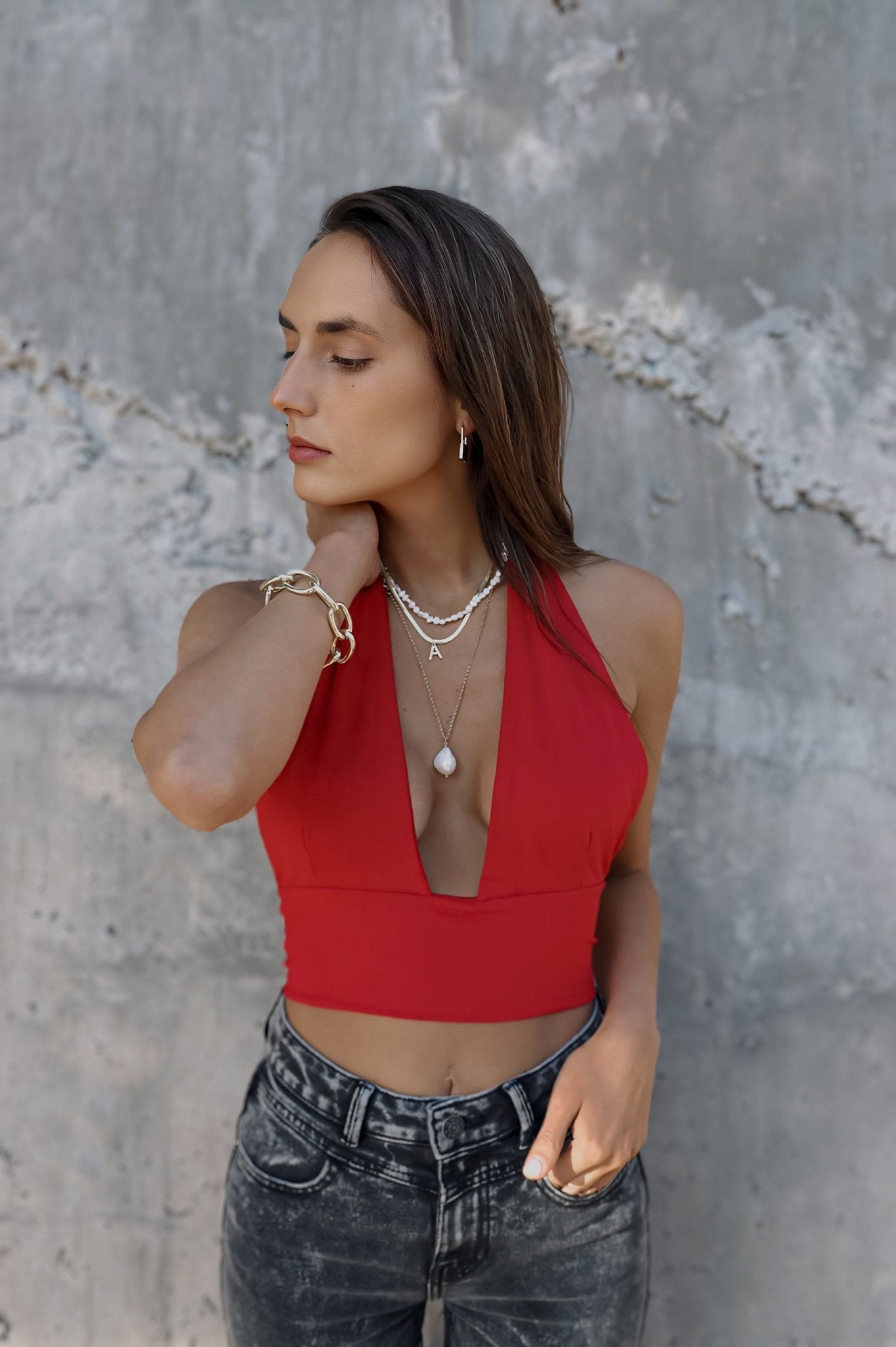 COSS TOP ROJO TOPS - Tienda Siete Mares