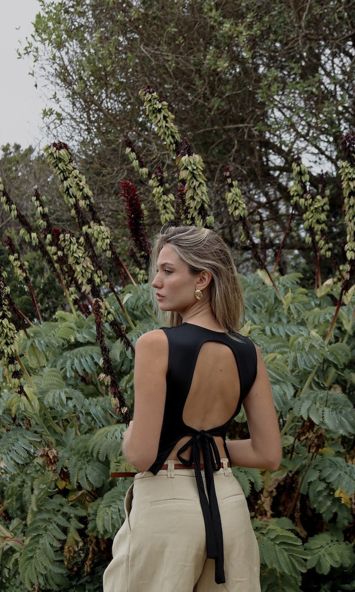 DIANA TOP NEGRO TOPS - Tienda Siete Mares