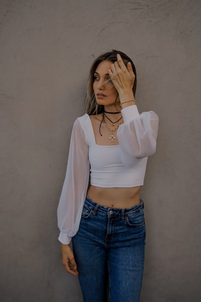 EMMA TOP BLANCO TOPS - Tienda Siete Mares