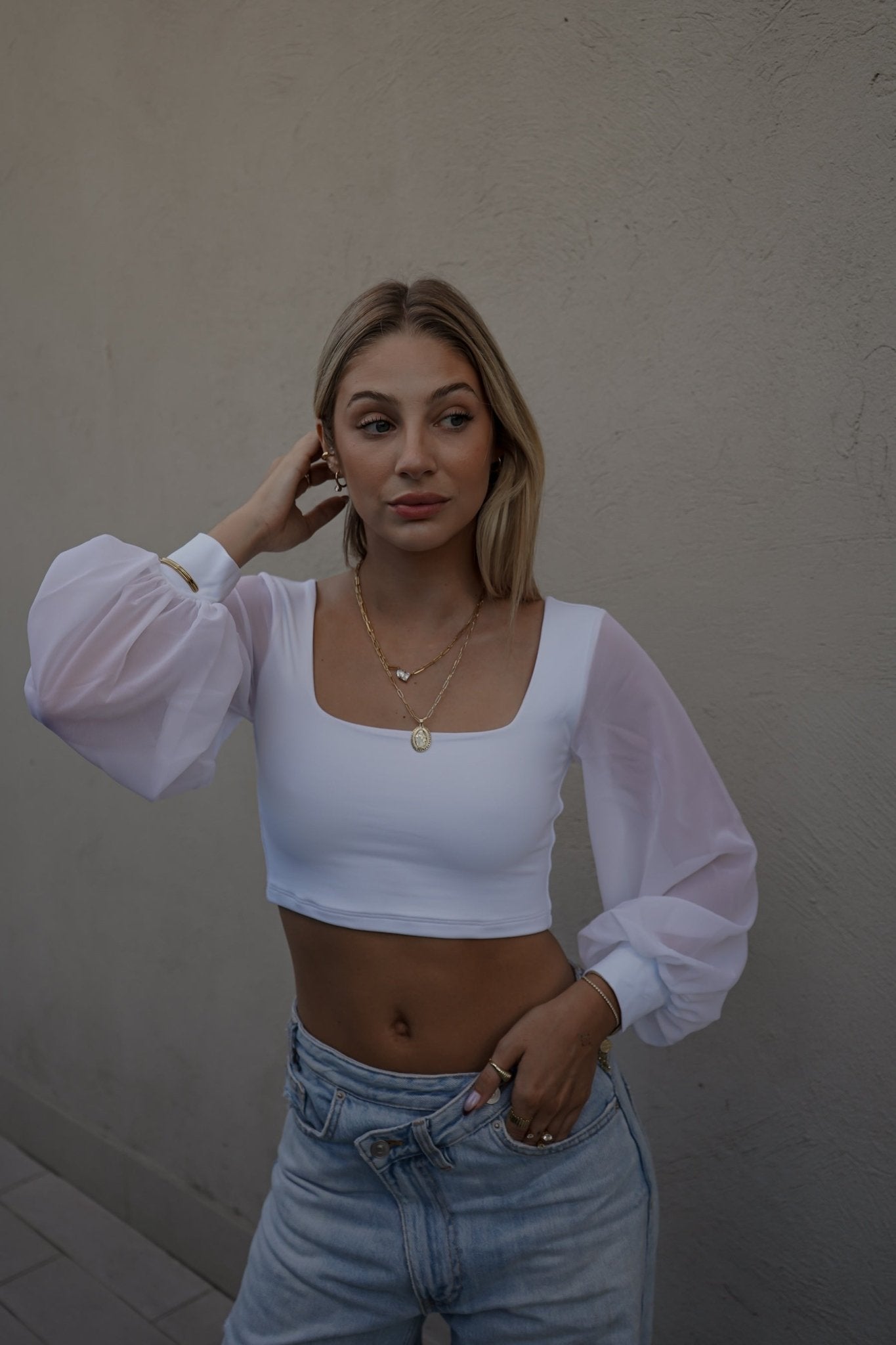 EMMA TOP BLANCO TOPS - Tienda Siete Mares