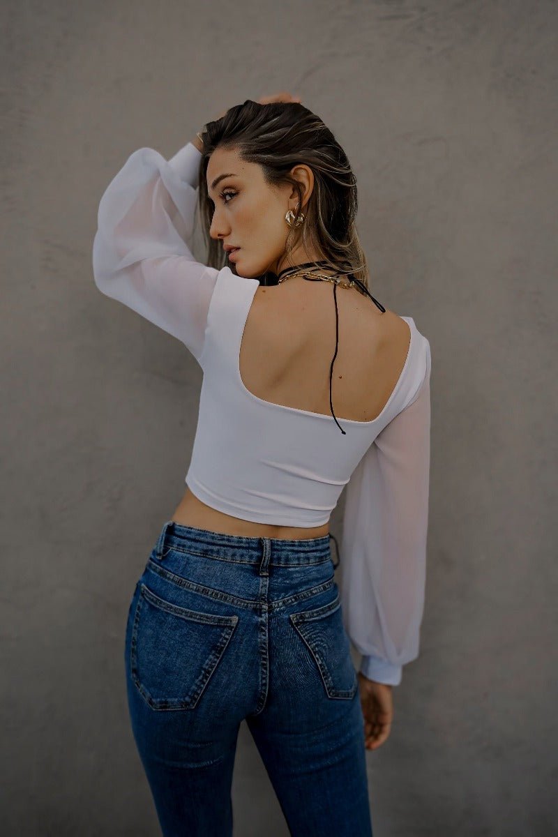 EMMA TOP BLANCO TOPS - Tienda Siete Mares