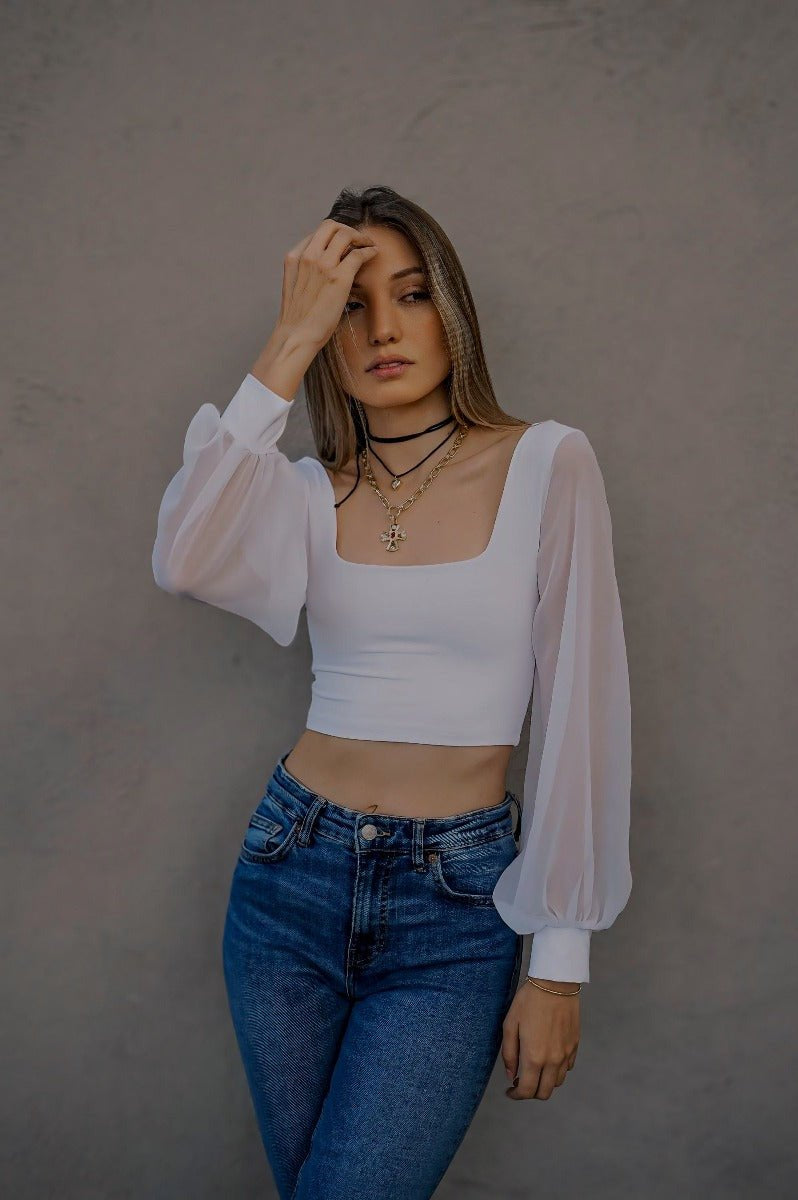 EMMA TOP BLANCO TOPS - Tienda Siete Mares