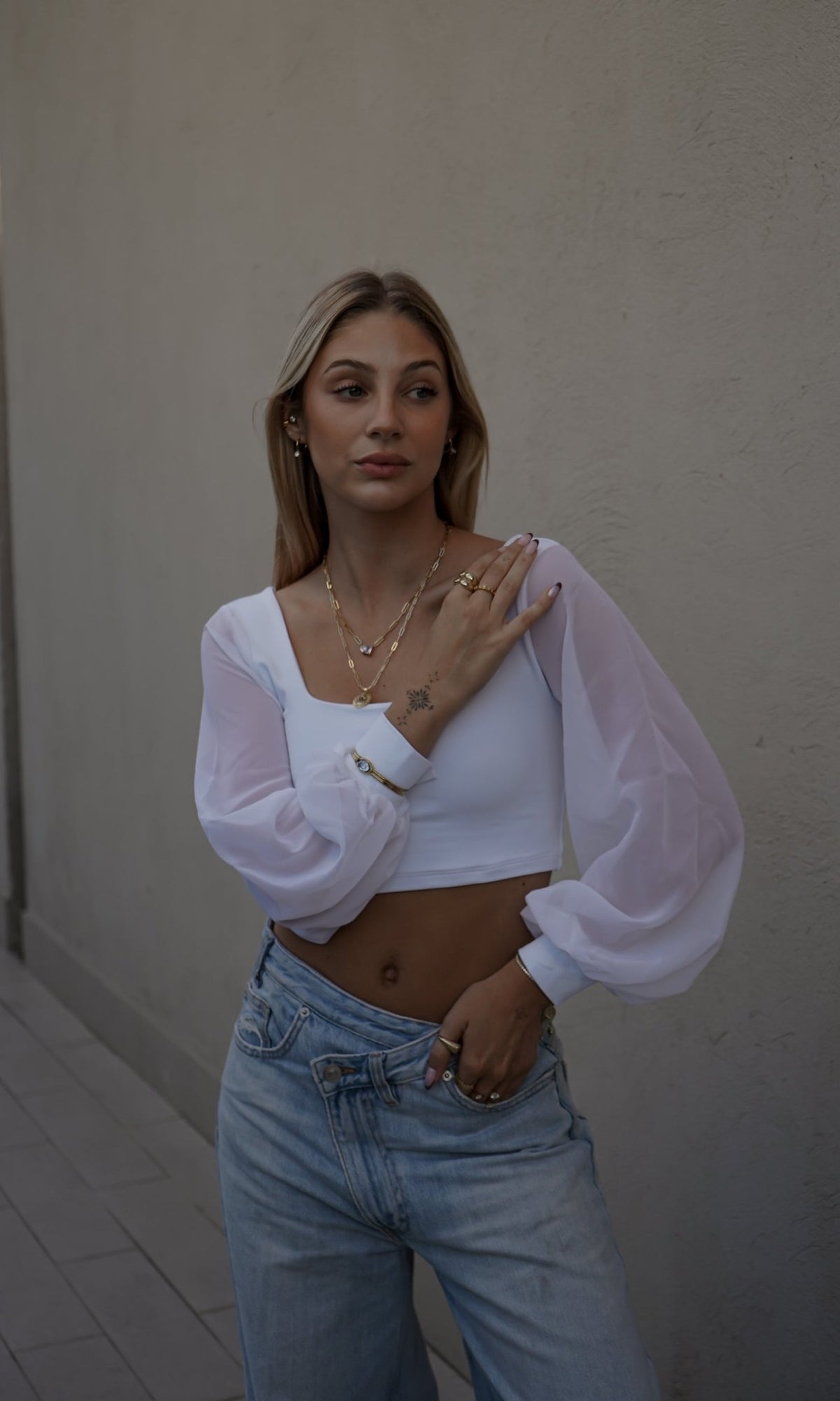 EMMA TOP BLANCO TOPS - Tienda Siete Mares