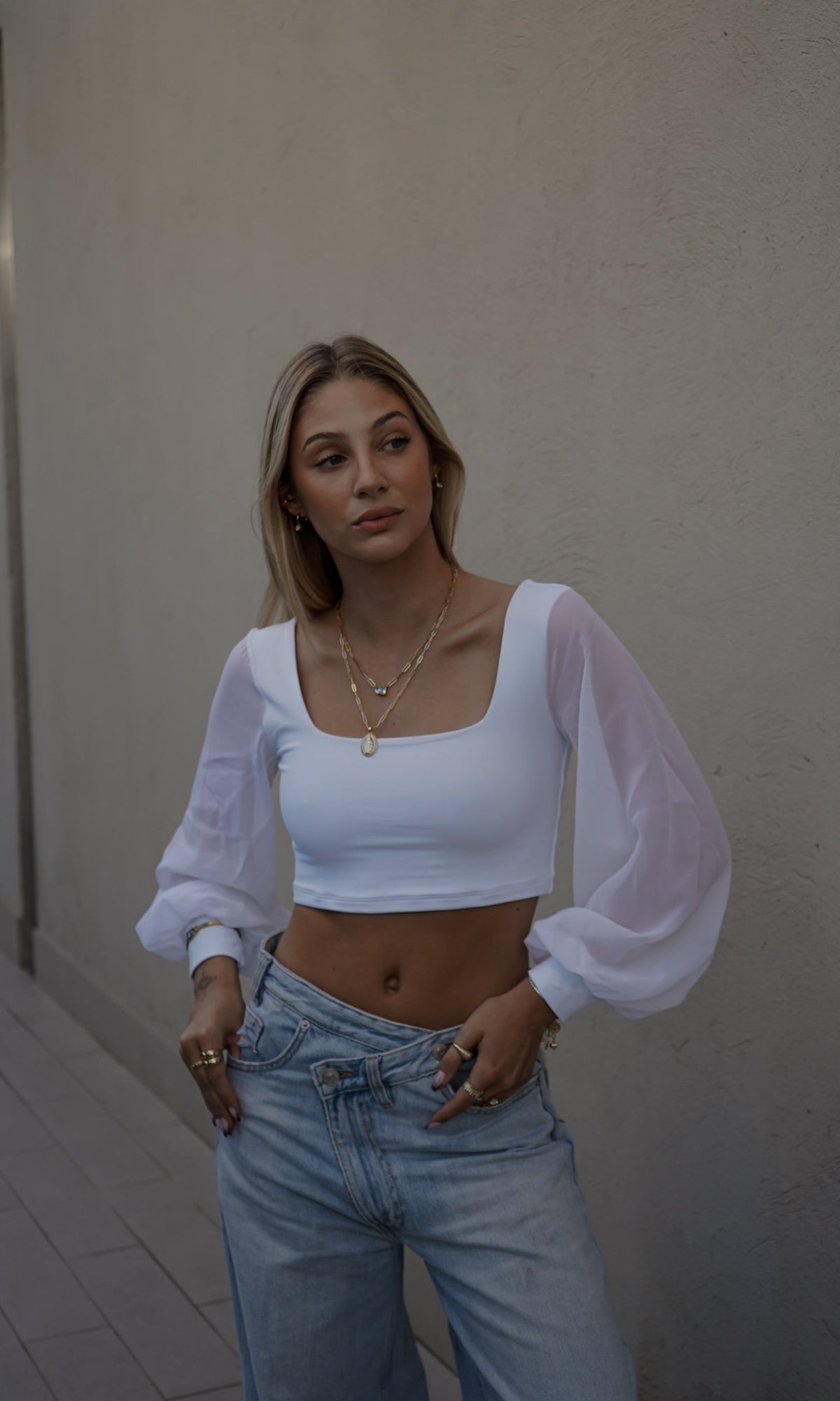 EMMA TOP BLANCO TOPS - Tienda Siete Mares