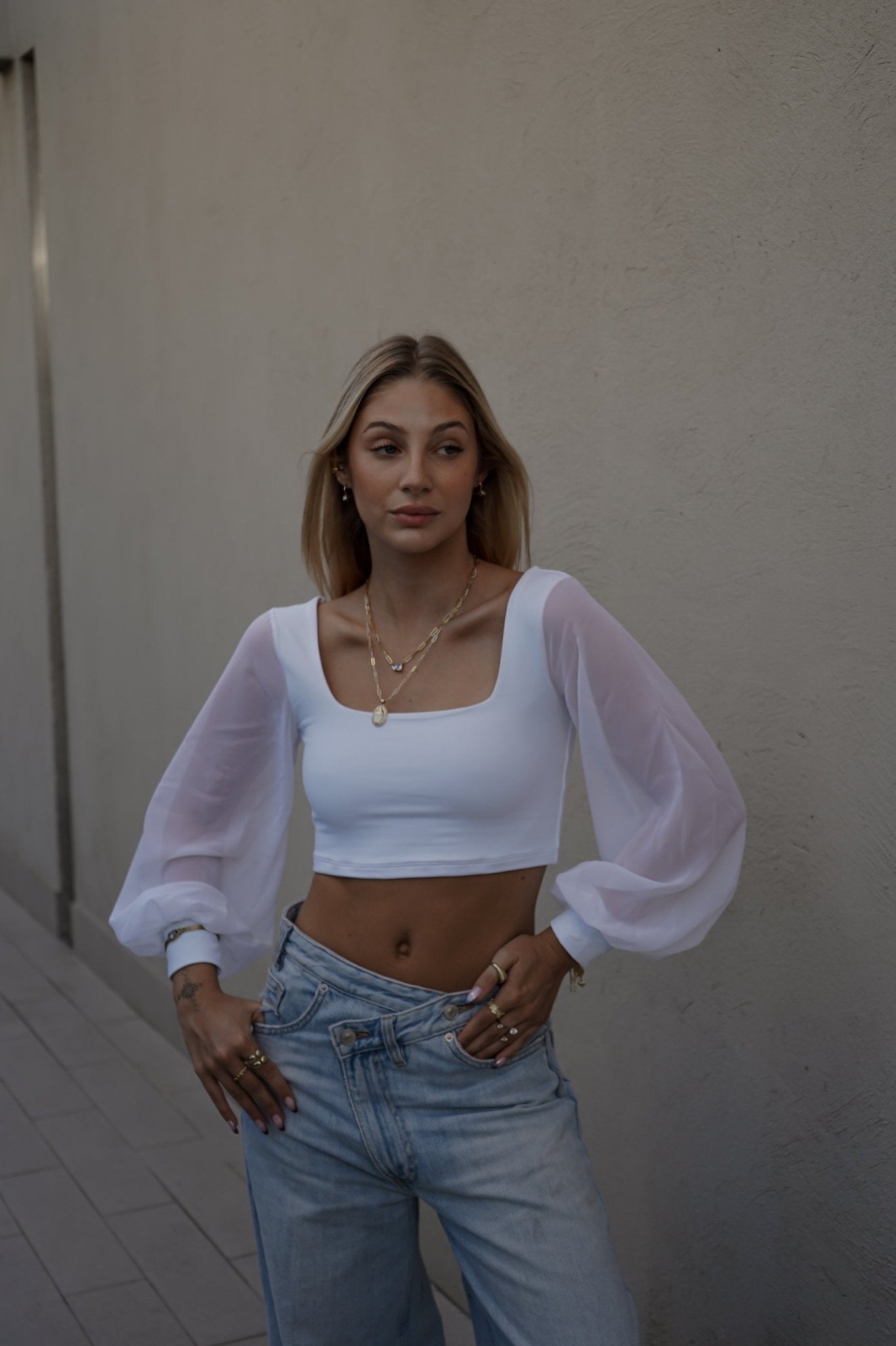 EMMA TOP BLANCO TOPS - Tienda Siete Mares