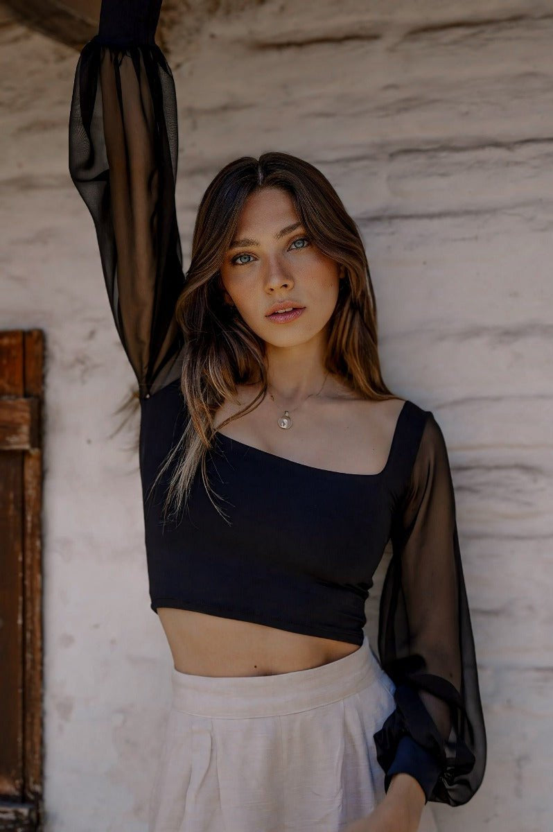 EMMA TOP NEGRO TOPS - Tienda Siete Mares