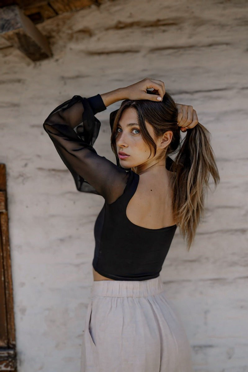 EMMA TOP NEGRO TOPS - Tienda Siete Mares