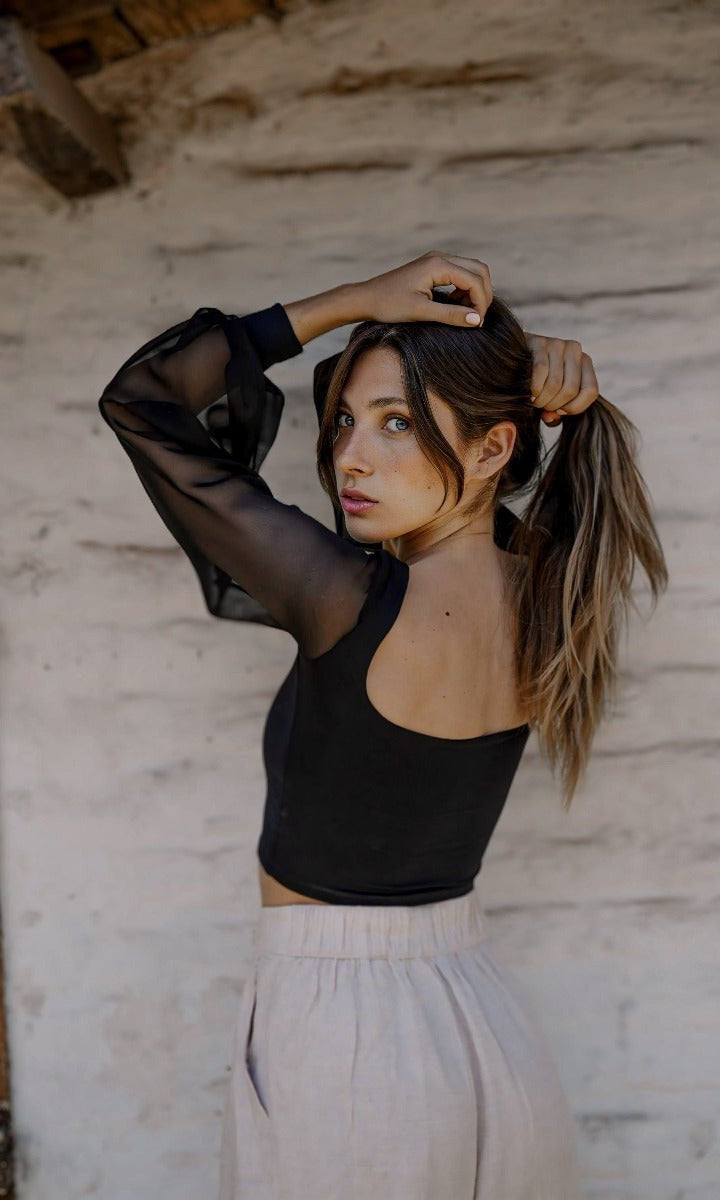 EMMA TOP NEGRO TOPS - Tienda Siete Mares