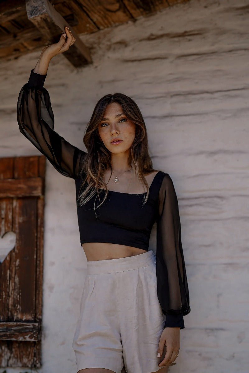 EMMA TOP NEGRO TOPS - Tienda Siete Mares