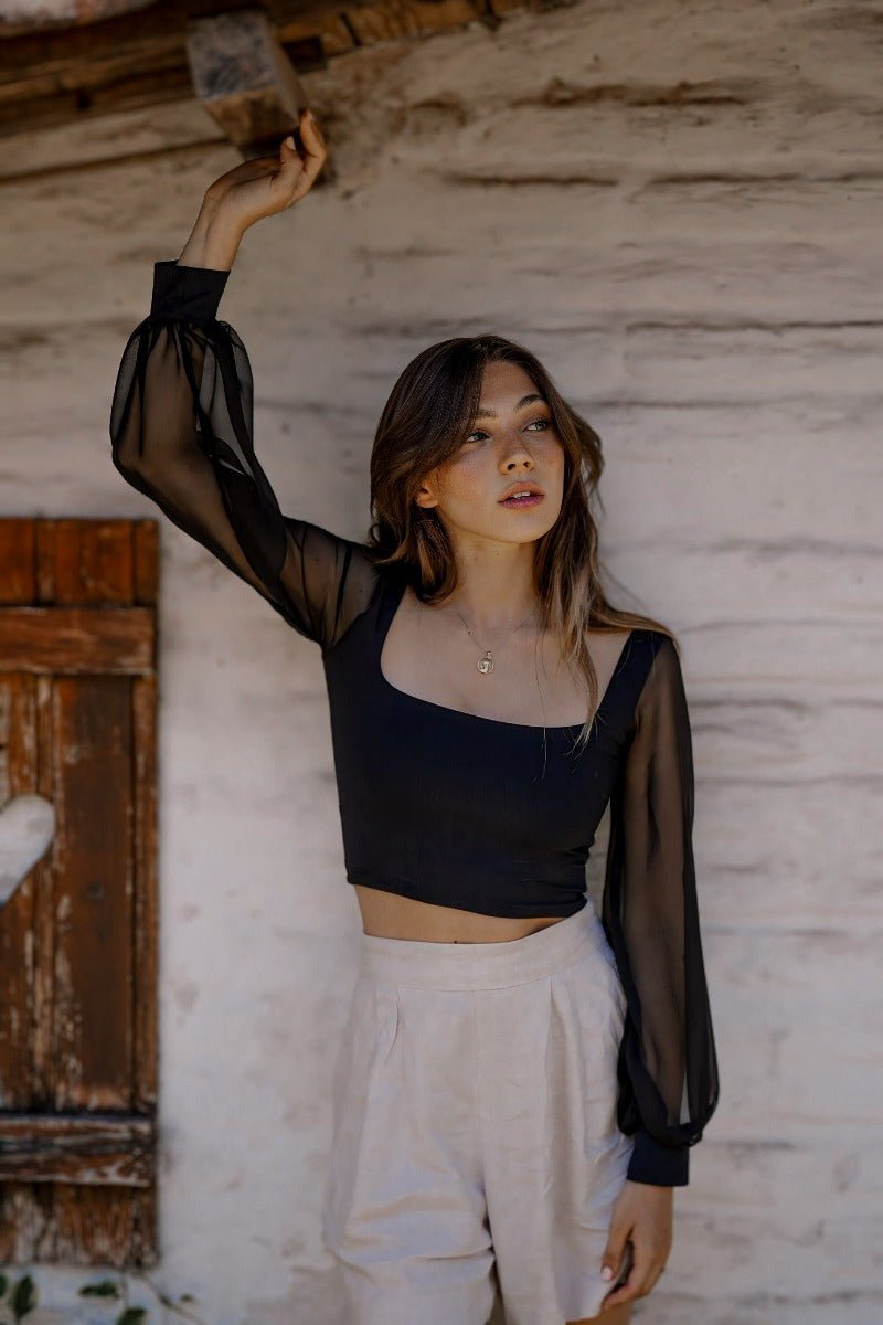 EMMA TOP NEGRO TOPS - Tienda Siete Mares