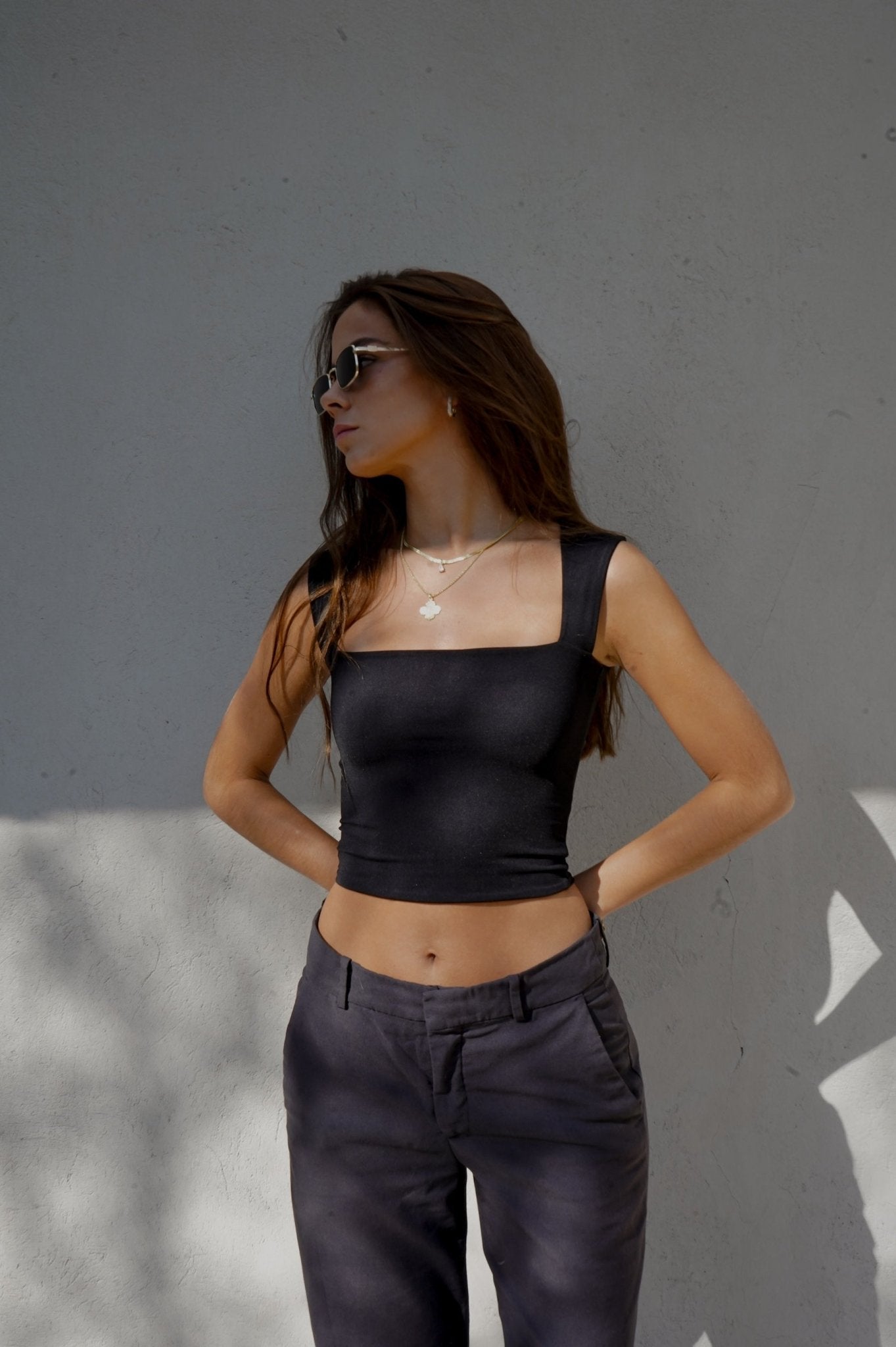 ISABELLA TOP NEGRO TOPS - Tienda Siete Mares