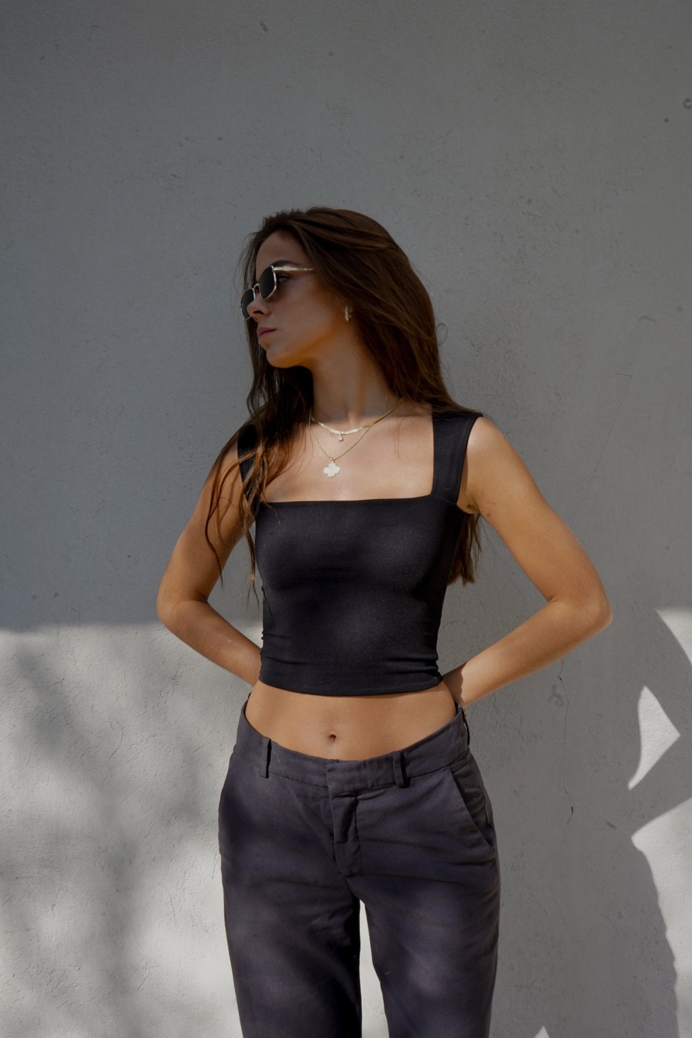 ISABELLA TOP NEGRO TOPS - Tienda Siete Mares