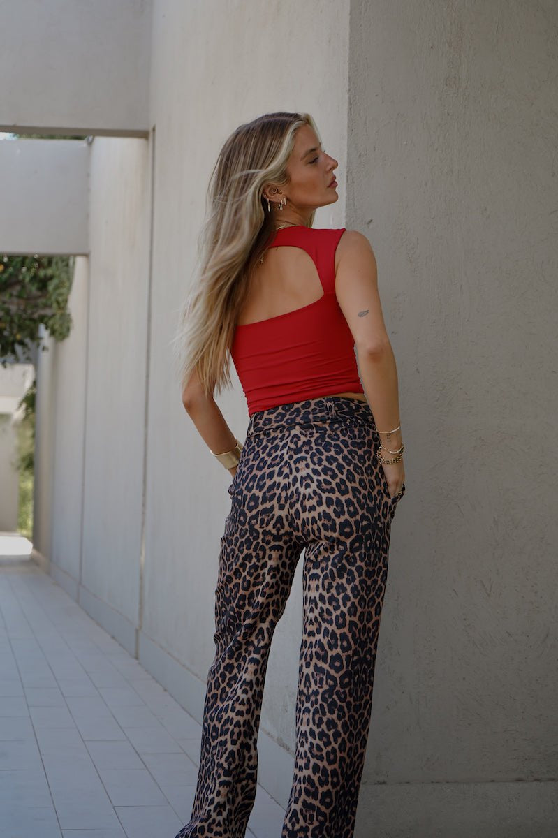 ISABELLA TOP ROJO TOPS - Tienda Siete Mares