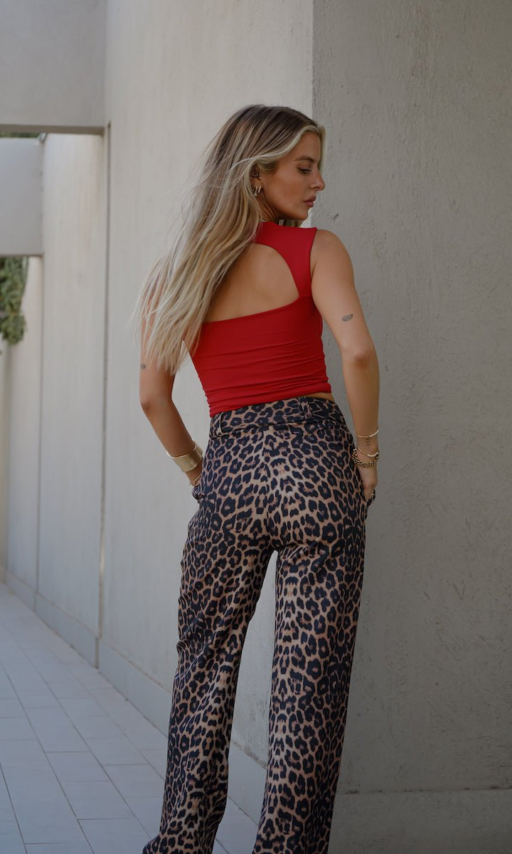 ISABELLA TOP ROJO TOPS - Tienda Siete Mares