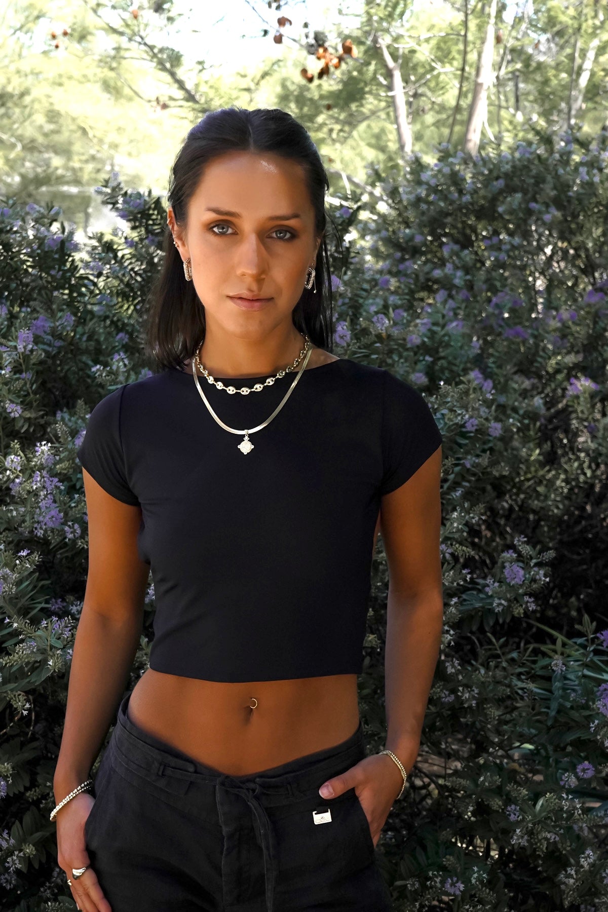 POLLY TOP NEGRO TOPS - Tienda Siete Mares