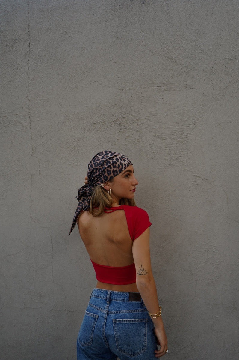 POLLY TOP ROJO TOPS - Tienda Siete Mares