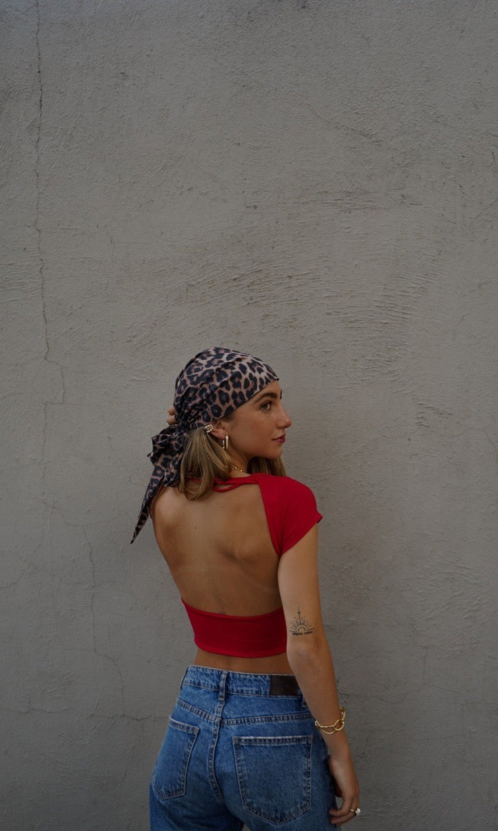 POLLY TOP ROJO TOPS - Tienda Siete Mares