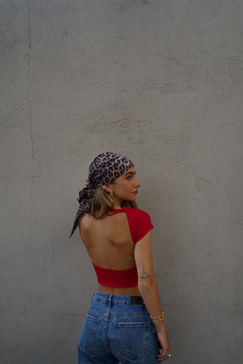 POLLY TOP ROJO TOPS - Tienda Siete Mares