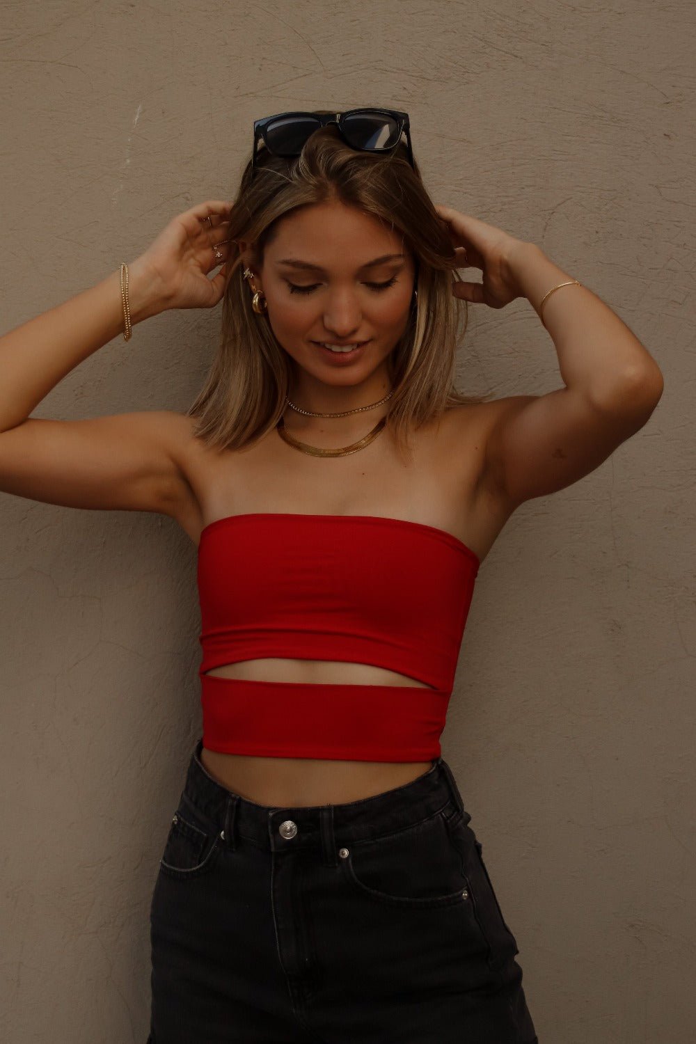 PARIS TOP ROJO TOPS - Tienda Siete Mares