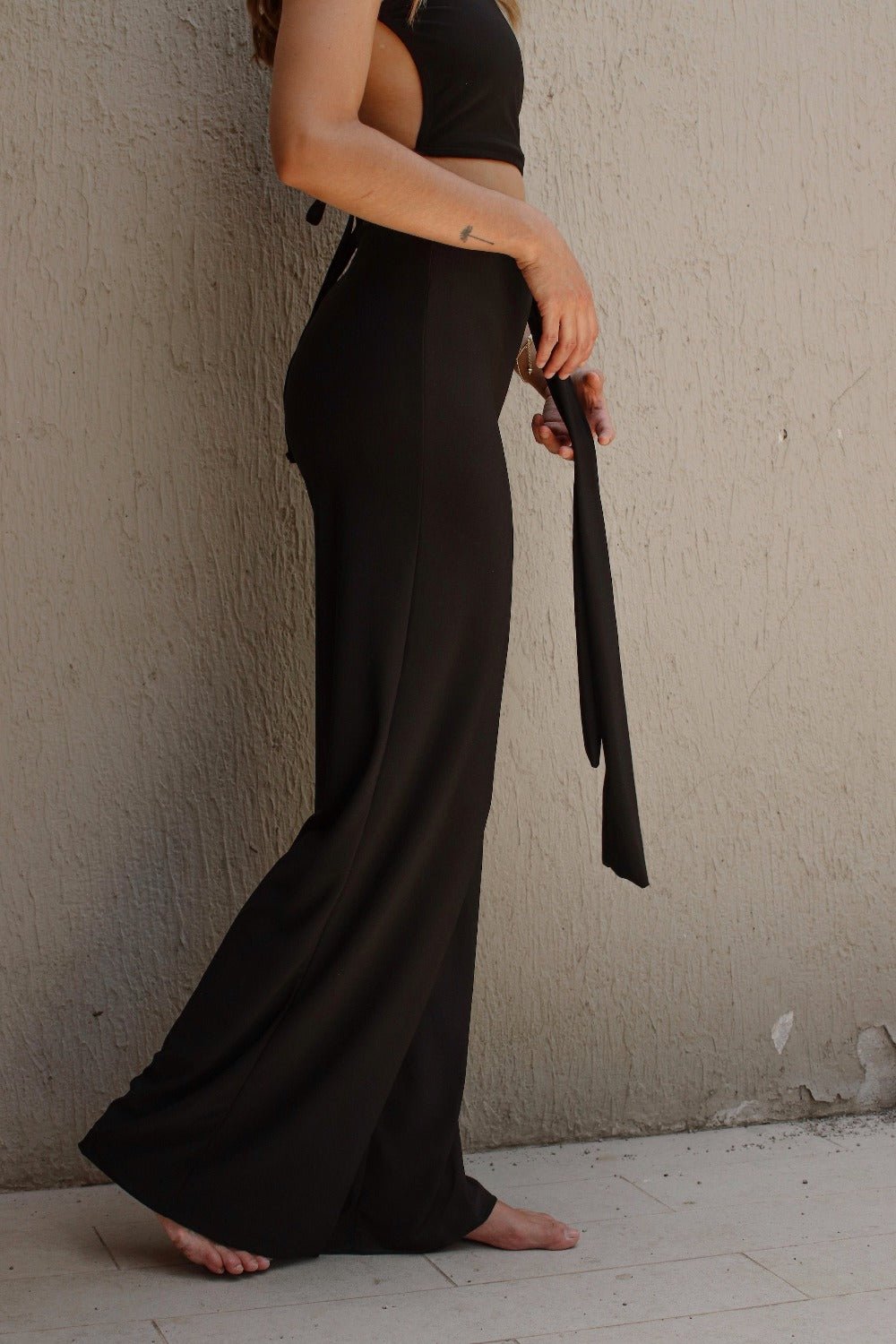 TRIANA PANTS NEGRO BOTTOMS - Tienda Siete Mares