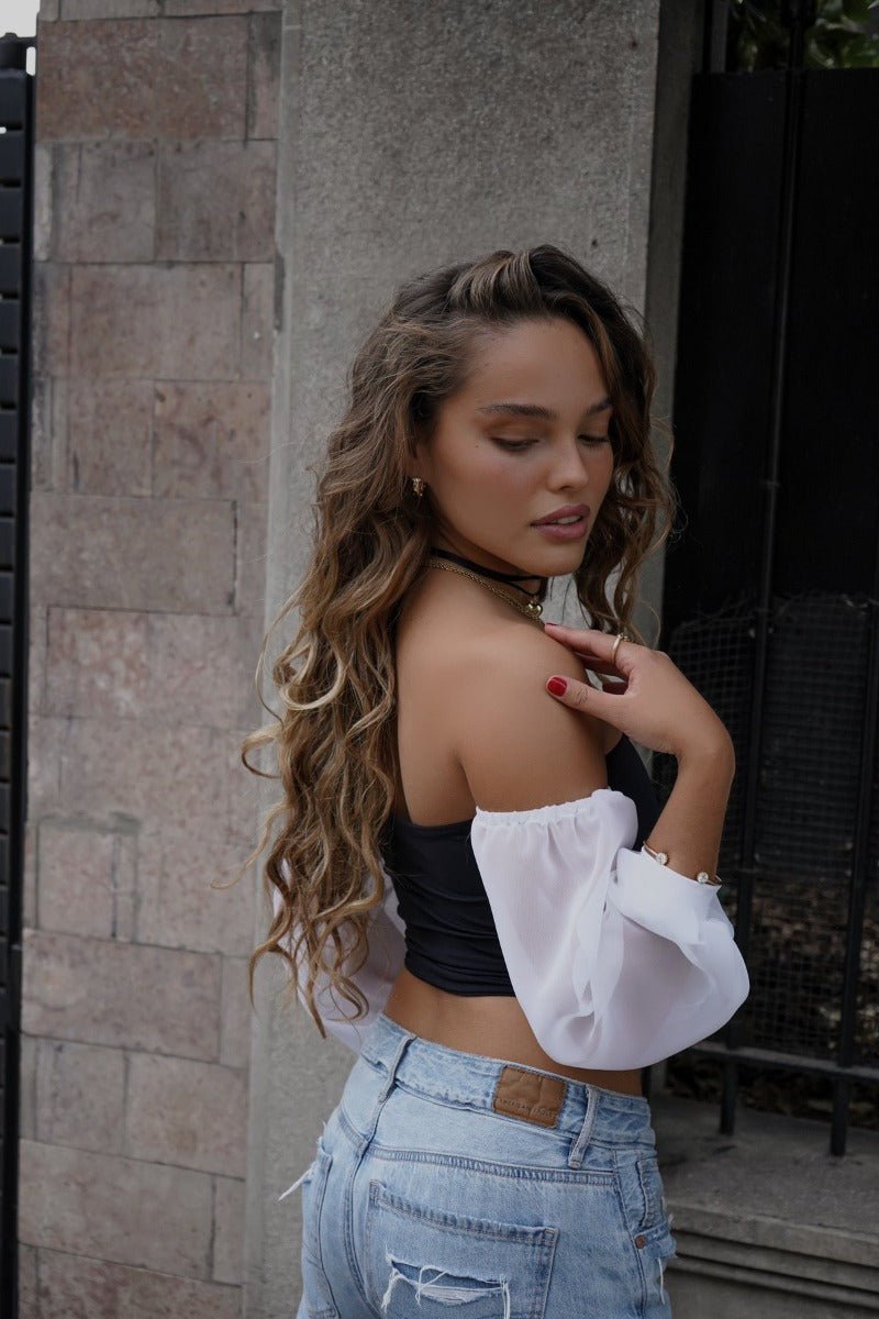AMINA TOP BLANCO TOPS - Tienda Siete Mares