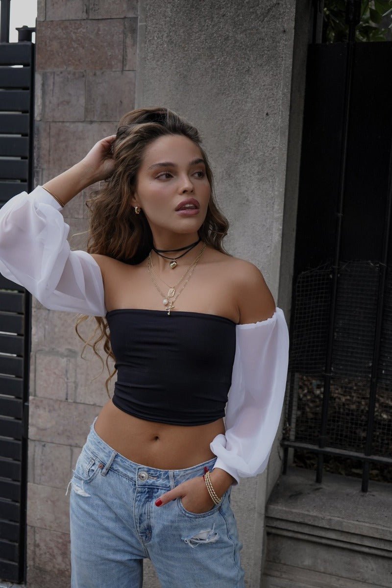 AMINA TOP BLANCO TOPS - Tienda Siete Mares
