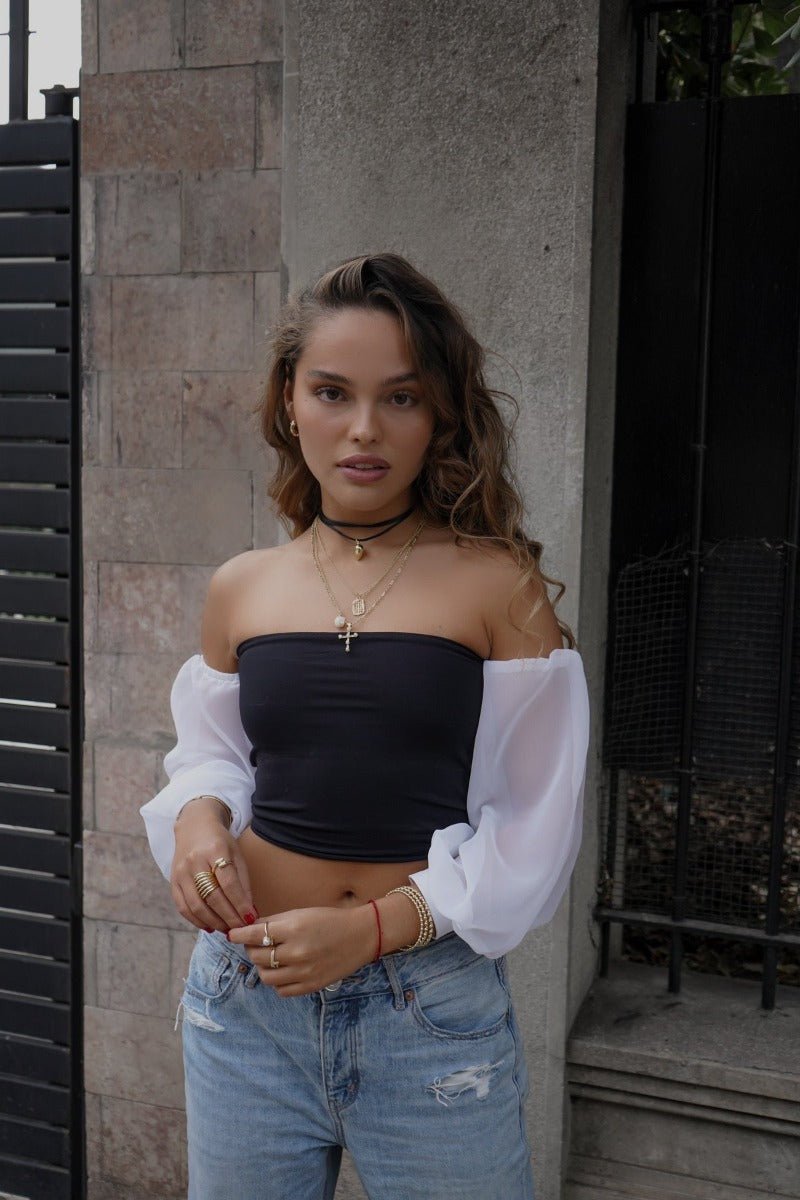 AMINA TOP BLANCO TOPS - Tienda Siete Mares