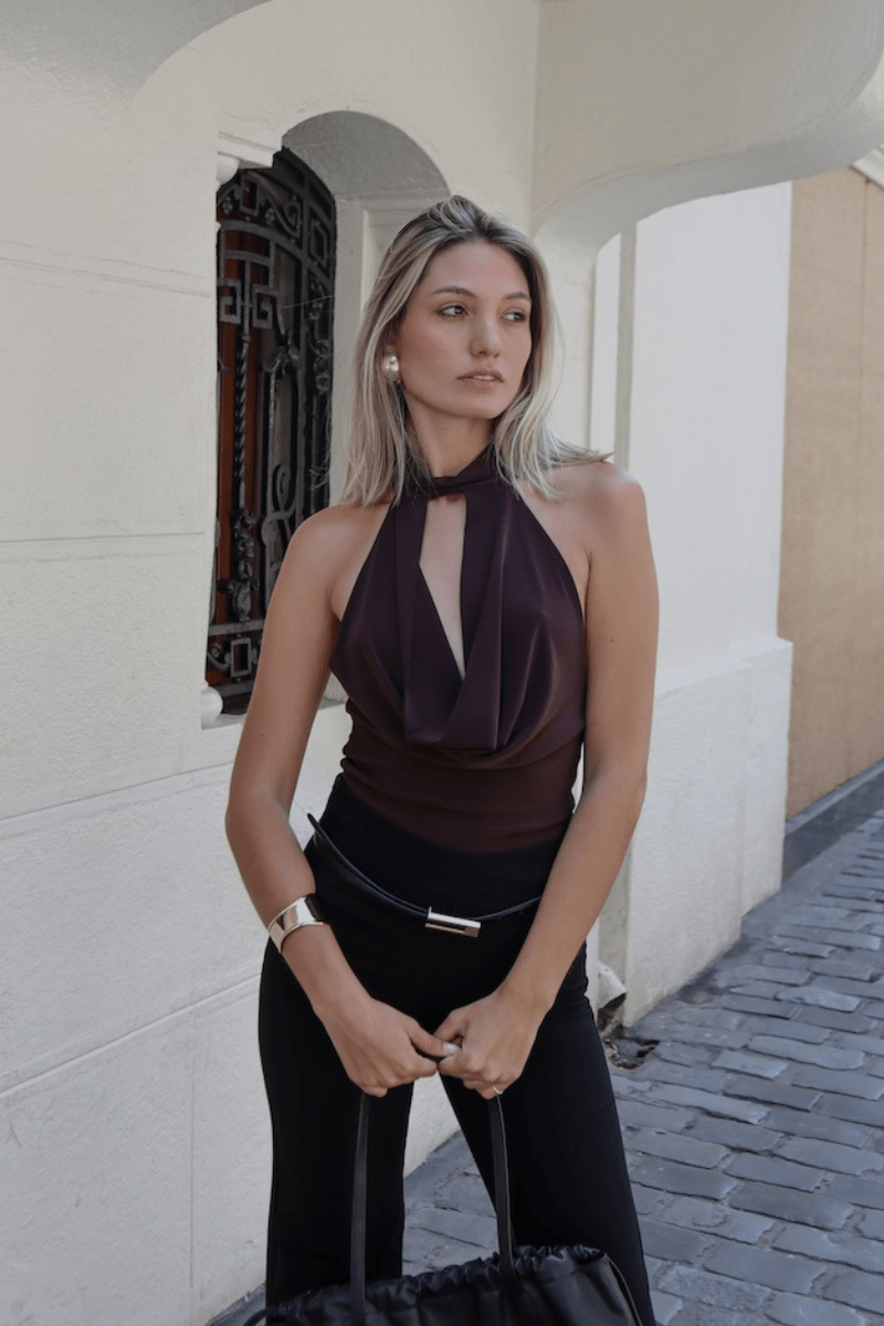 BELINDA TOP CAFÉ TOPS - Tienda Siete Mares