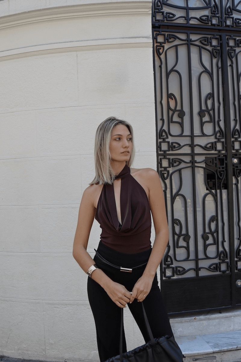 BELINDA TOP CAFÉ TOPS - Tienda Siete Mares