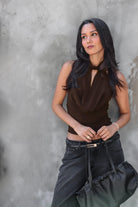 BELINDA TOP CAFÉ TOPS - Tienda Siete Mares
