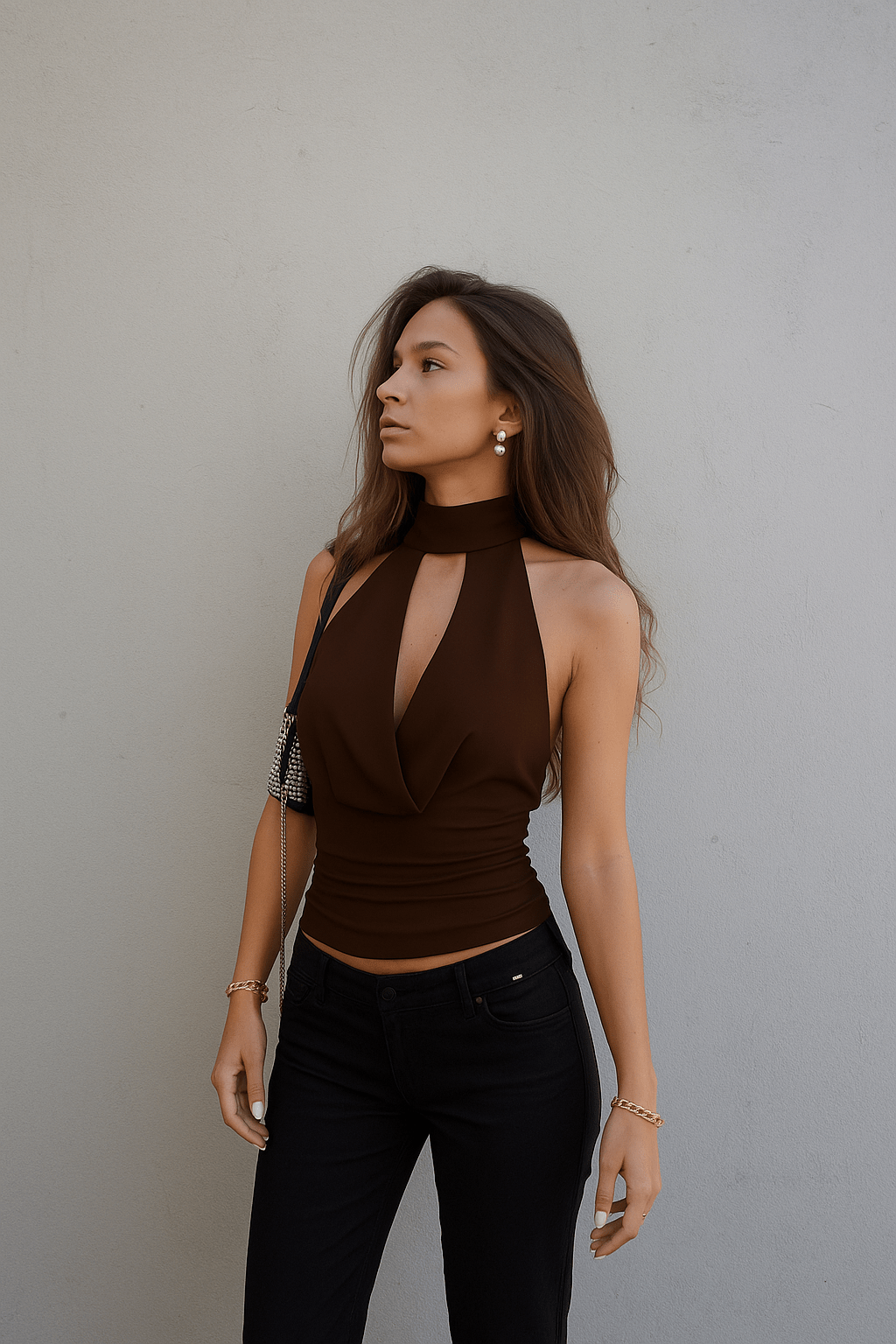BELINDA TOP CAFÉ TOPS - Tienda Siete Mares