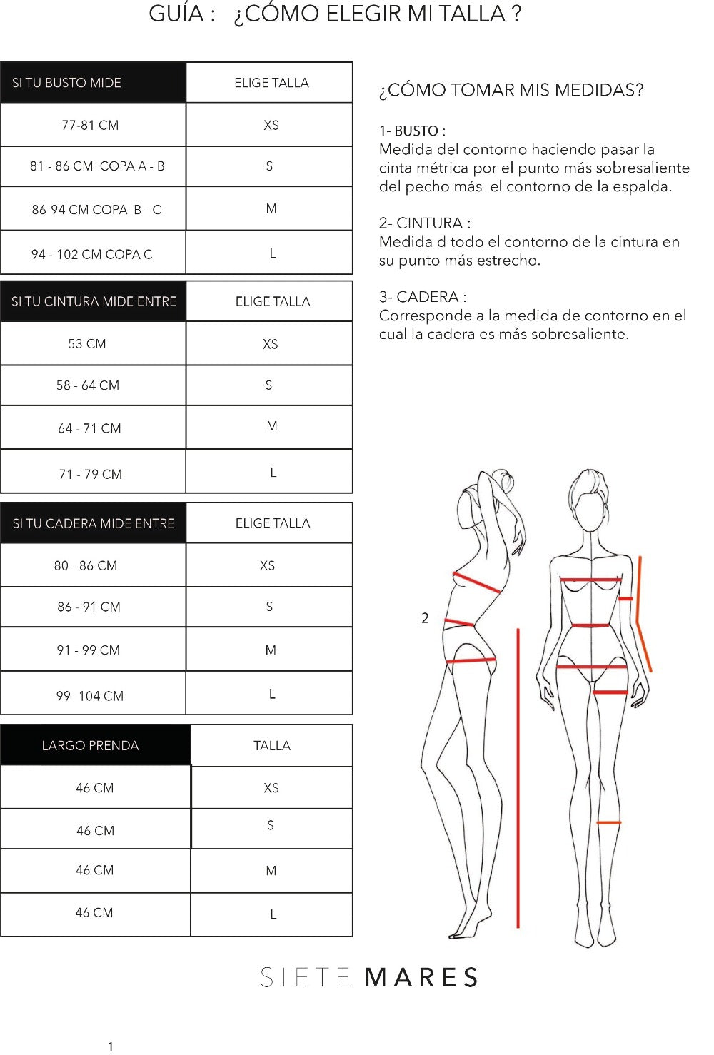 GLORIA BODY ROJO BODIES - Tienda Siete Mares