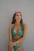 MAYA BIKINI TOP VERDE TEXTURIZADO BIKINIS - Tienda Siete Mares
