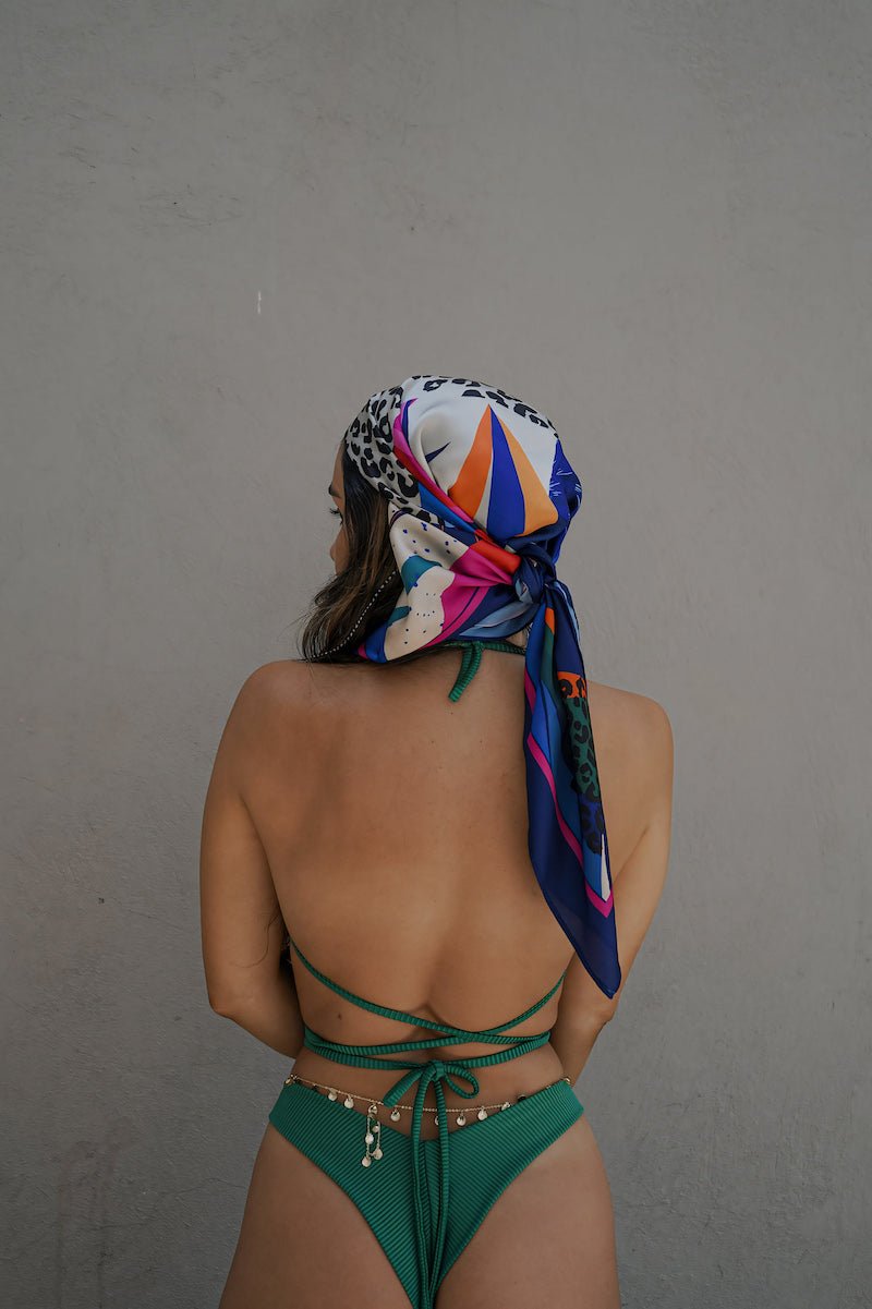 MAYA BIKINI TOP VERDE TEXTURIZADO BIKINIS - Tienda Siete Mares