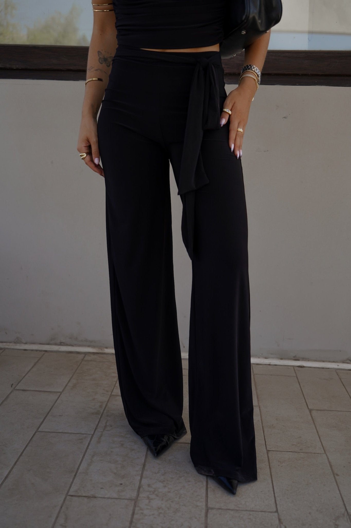 TRIANA PANTS NEGRO BOTTOMS - Tienda Siete Mares
